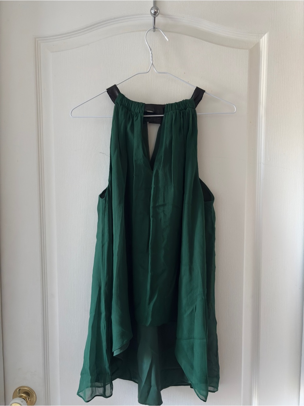 Elizabeth and James Emerald Green High-Low Halter Dress